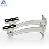 Auto Safety Aluminium Universal Indoor Outdoor Wall Ceiling Mount CCTV Security Camera Rotary Mounting Bracket Part of Two White
