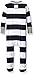 Burt's Bees Baby Baby Boys Pajamas, Zip-front Non-slip Footed Pjs, Organic Cotton and Toddler Sleepers, Midnight Rugby Stripe, 24 Months US
