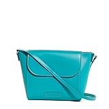 Gorgeous Vera Bradley Flap Crossbody Handbag in Teal Blue Faux Leather Collection