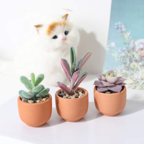 Veryhome Faux Succulent Plants Artificial Potted Small Fake Plants