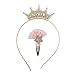 KimmyKu Set of 2 Toddler Headbands Gold Glitter Star Princess Flower Girl Rhinestone Crystal Tiaras Crowns Headpiece Accessories For Toddlers Kids Girls