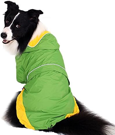 Green Pet 2-legged Poncho Rain Slicker Raincoat for Large Dogs (8#)