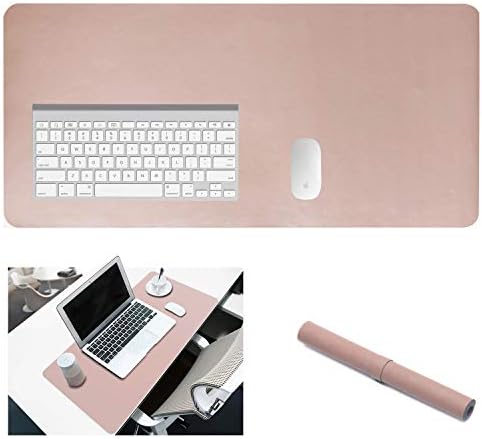 Yikda Extended leather Gaming Mouse Pad/Mat, Large Office Writing Desk Computer leather Mat Mousepad,Waterproof,Ultra Thin 1.2mm - 31.5"x15.7" (Pink)