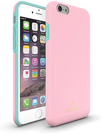 iPhone 6 Protective Phone Case from Mink - Madison Series - Soft-Touch Coating. Detachable Hard Rubber Inner Liner - Slim, Sturdy, Lightweight and Beautiful - Pink and Tiffany Blue