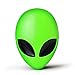 Car 3D Logo Metal Aliens Auto Truck Motorcycle Emblem Badge Sticker Decal (Green Face and Black Eye)