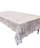 GEFEII White Lace Tablecloth Rectangular for