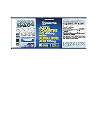 Puritan 's Pride acetilo L-CARNITINE forma última intervensión de 400 mg con Alpha Lipoic...