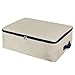 Lifewit Cotton Canvas Storage Bags Foldable Underbed Storage Bag for Comforters, Blanket, Bedding, Duvet, 50L