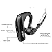 AUXBLUE Bluetooth Headset Wireless Handsfree Earpiece Headphone Active Noise Cancelling Double Digital MIC Cell Phone Trucker Business Office (Black) (MIC-Out)