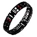 Double Strength Titanium Magnetic Therapy Bracelet Dual Row 6 Bio Elements Energy Balance for Mens Arthritis Relief Pain Carpal Tunnel + Hematite Pendant Necklace