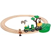 BRIO World - 33720 Safari Railway Set - Imaginitive Wooden Toy Train Set for Toddlers | Creative Play | Expansion Compatible |Safety Tested | Ideal for Kids Age 3 and Up