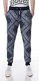 URBAN K Mens Fleece Bandana Paisley Joggers Drawstring Jogger Pants