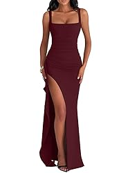 LAGSHIAN Women's Elegant Square Neck Sleeveless