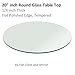 20 Inch Round Tempered Flat Polished Edge Glass Table Top 1/4” Thick Round Glass Table Top Heavy Duty, Dining, Coffee, and Office Tables by Fab Glass and Mirror