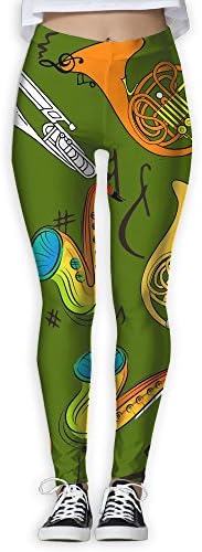 JINYIPI Yoga Pants Music Instruments Women's Full-Length Running Workout Leggings