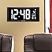 AcuRite 76102M Oversized LED Clock with Indoor Temperature, Date and Fold-Out Stand, 18