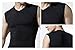 TM-V35-BB_Large j-ALX Tesla Men's Thermal Coldgear Compression Baselayer V Neck Sleeveless V35