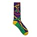 Aksels Mardi Gras Beaded Mask Calf Socks for Men and Women