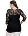 Chicwe Women's Plus Size Stretch Smitten Casual Lace Top