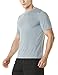 Tesla TM-MTS04-LGY_Large Men's HyperDri Short Sleeve T-Shirt Athletic Cool Running Top MTS04