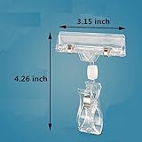 Metronic International 10 Clear POP Adjustable Clip 360 Degree Rotating Clip Retail Sign Holder