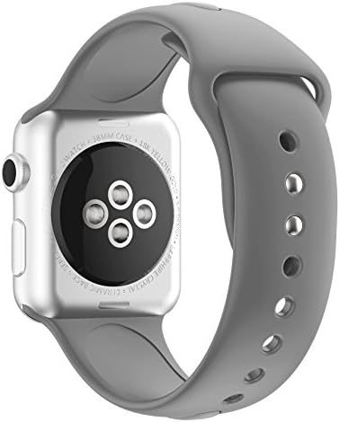 Soft Silicone Sport Style Replacement Iwatch Strap for Apple Wrist Watch Series 1 Series 2(Concrete 42mm M/L)