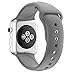 Huanlong 38mm New Soft Silicone Sport Style Replacement Iwatch Strap Band for Apple Wrist Watch Series 1/2/3(Fog 38mm S/M)
