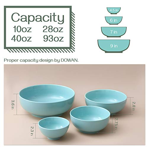 DOWAN Serving Bowls, Mixing Bowl Set, 86/36/24/8.5 Ounces Mixing Bowls