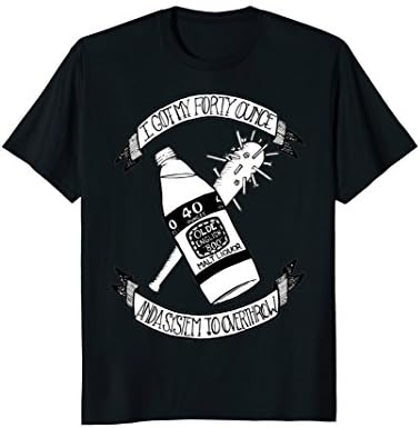 Mens "Got my 40 oz and a system to overthrow" Folk Punk Anarchy Medium Black
