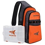 KastKing Outdoor Sling Bag Lightweight Single Shoulder Bag Waterproof Fishing Tackle Bag Crossbody Fishing Backpack for Fishing, Hiking, Camping