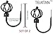 TEJATAN - Curtain Holdbacks for Draperies – Color - Black, Set of 2 (1 Pair) (Can Also be Known as - Curtain Hooks for Wall, Curtain Holdback, Curtain Ties, tie Backs for Curtains, Pullbacks)
