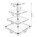 Kootek 4 Tier Acrylic Cupcake Stand with LED String Lights Dessert Tower Tiered Tree Square Cake Display Stands Pastry Serving Platter for Party Wedding Birthday Holidays Buffets Baby Shower