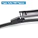 Rear Wiper Blade,ASLAM Type-E 11G for 2013-2017 Ford Escape and 2011-2017 Ford Explorer Rear Windshield,Lincoln MKC/MKX Exact Fit(Pack of 2)