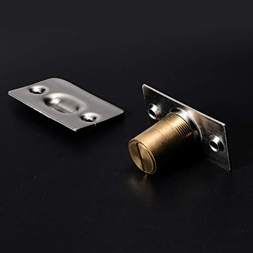 Mousike Cabinet/Closet Door Ball Catch,Stainless Steel Adjustable Ball Catch Door Hardware (Brushed Satin Finish 4 Pack)