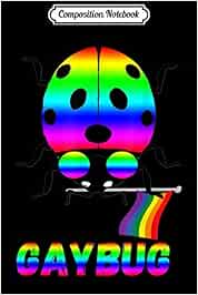Lgbt Insect Composition Notebook: LGBT Ladybug Gay Bug Pride March Rainbow Insects ...