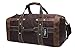 Iblue Waxed Canvas Weekender Bag Leather Travel Duffel Shoulder Tote Large #B007