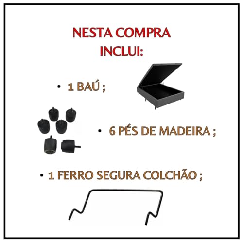 Cama Box Baú Casal Blindado com Pistão a Gás (Corino, Bege)