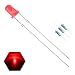 EDGELEC 100pcs 3mm Red Lights LED Diodes (Red Lens) Diffused Round Lens 29mm Long Lead (DC 2V) +100pcs Resistors (for DC 6-12V) Included,Bulb Lamps Light Emitting Diode