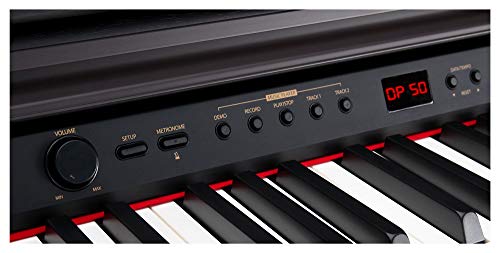 Classic-Cantabile-DP-50-RH-E-Piano-Digitalpiano-mit-Hammermechanik-88-Tasten-2-Anschlsse-fr-Kopfhrer-USB-LED-3-Pedale-Piano-fr-Anfnger-Rosenholz