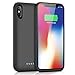 Battery Case for iPhone X/Xs, [6500mAh] Xooparc Protective Portable Charging Case Rechargeable Extended Battery Pack for Apple iPhone Xs&X (5.8') Backup Power Bank Cover - Black
