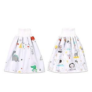 panthem 2 stuks babyluierrok, wasbare trainingsrok voor baby’s, jongens en meisjes, 2-in-1 waterdicht, absorberend…