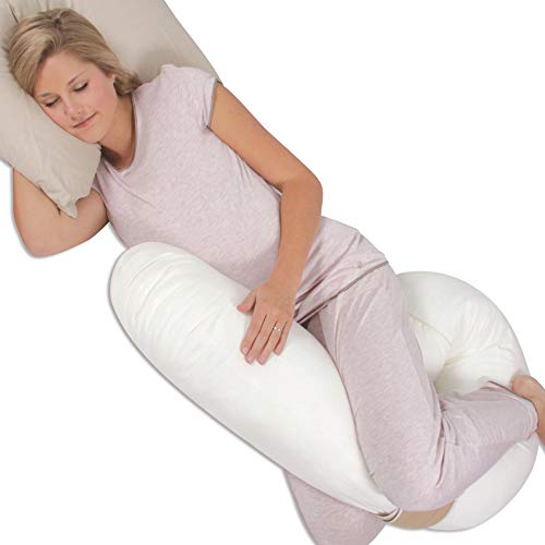 Leachco Preggle Pregnancy Maternity Comfort Air Flow Body Pillow, Ivory