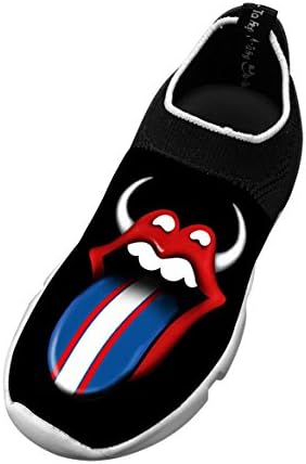 Kids Youth The_Rolling_Stones Customized Sports Fly Knit Running Breathable Shoes for Boys's 2 D(M) US Big kid