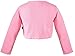 Lilax Little Girls' Knit Long Sleeve One Button Closure Bolero Shrug 5T Pink