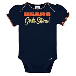 Gerber Baby Girl's NFL 3 Pack Short Sleeve Onesie