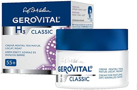 Gerovital H3 Classic Cream for mature, dry, wrinkled skin, age 55+, 50 ml