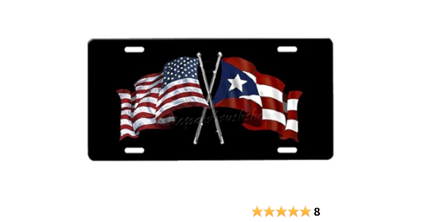 Car Truck Parts Auto Parts Accessories Details About Black Frame Puerto Rican Princess Puerto Rico Rican Flag License Plate Frame Smarf Kr