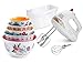 The Pioneer Woman Hand Mixer with Vintage Floral Snap-On Case with 5pcs Nesting Mixing Bowl with Lids Set