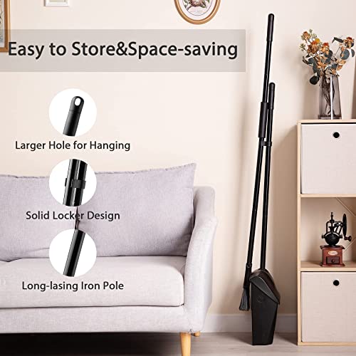 Eyliden Commercial Angle Broom and Dustpan Combo, with Long Handle