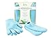 NatraCure Moisturizing Gel Booties and Gloves Set - (for Dry Skin, Dry Hands, feet, Cracked Heels, cuticles, Rough Skin, Dead Skin, use with Your Favorite lotions) - 155/175-AQ/RET - Color: Aqua